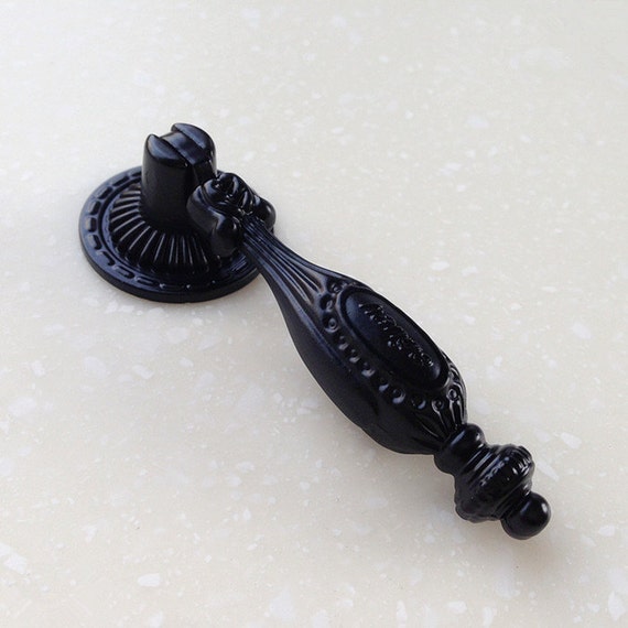 Black Vintage Dresser Drawer Pulls Handles Knobs Drop Pull