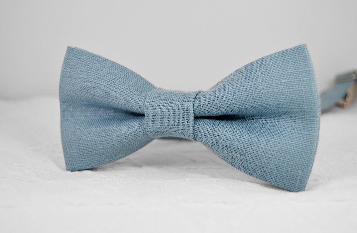 Steel blue bow tie dusty blue bow tie grey blue bow tie