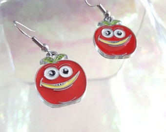 Apple earrings.
