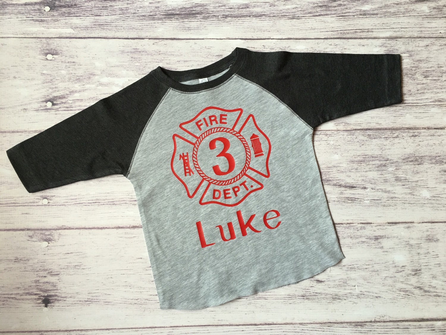 fireman birthday shirt