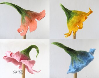 Felted Newborn Hat Photoprops hat Baby Hat, Infant Hat Baby Blue Pink Peach Newborn Girl Hat, Felt Hat Newborn, Infant Beanie, Baby Cap