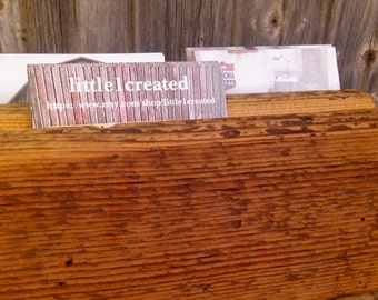 Barnwood Business Card Display