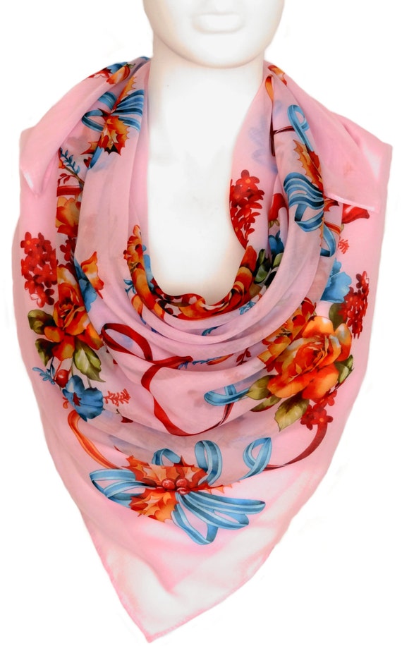 large cotton scarf large square scarf head by AnnushkaHomeDecor