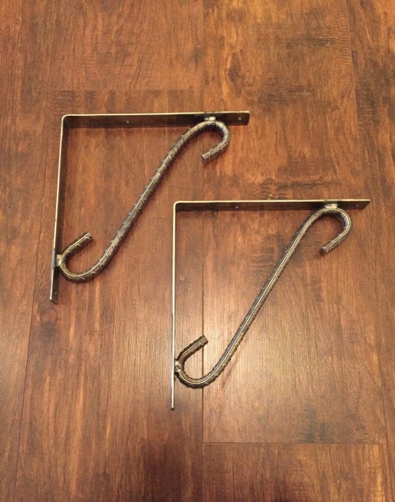 Items similar to 2 Metal Rebar Shelf brackets. Rebar Brackets