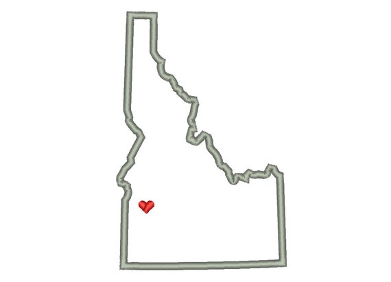 Idaho State Outline Appliqué Designs Machine Applique