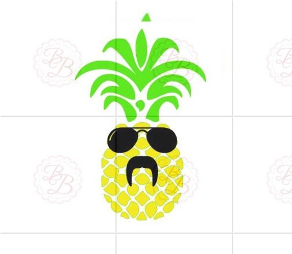 Download Monogram Pineapple SVG with Sunglasses SVG and JPEG