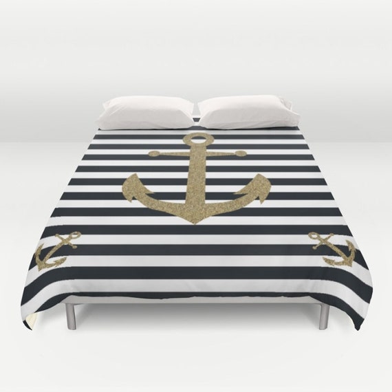 Nautical Duvet Cover Anchor Duvet Cover Queen King by Narais