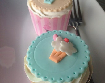 1950's Milkshake Cupcake Topper