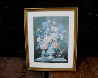 Albert Williams - Albert Williams Print - Floral Print - Flower Picture - Vintage Picture - Floral Still Life - Shabby Vintage - Cottage