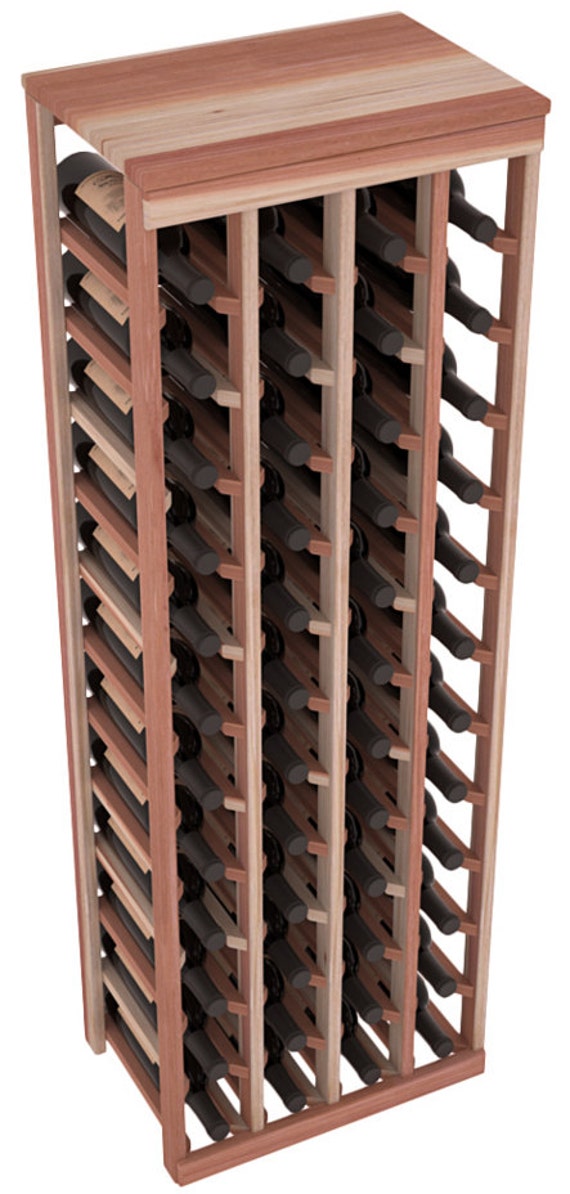 48 Bottle Table Top Wine Storage Rack Kit in Redwood. 13