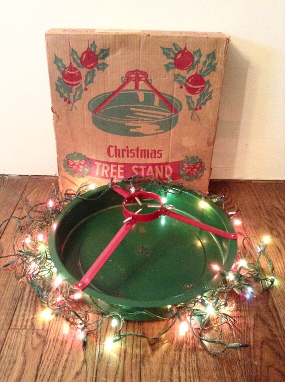 Items similar to Vintage Christmas Tree Stand Metal by Hamilton Monroe
