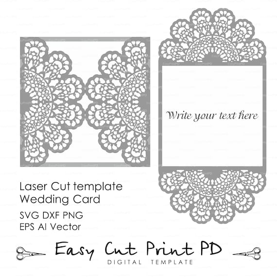 Download Wedding invitation Lace crochet doily Pattern Card Template