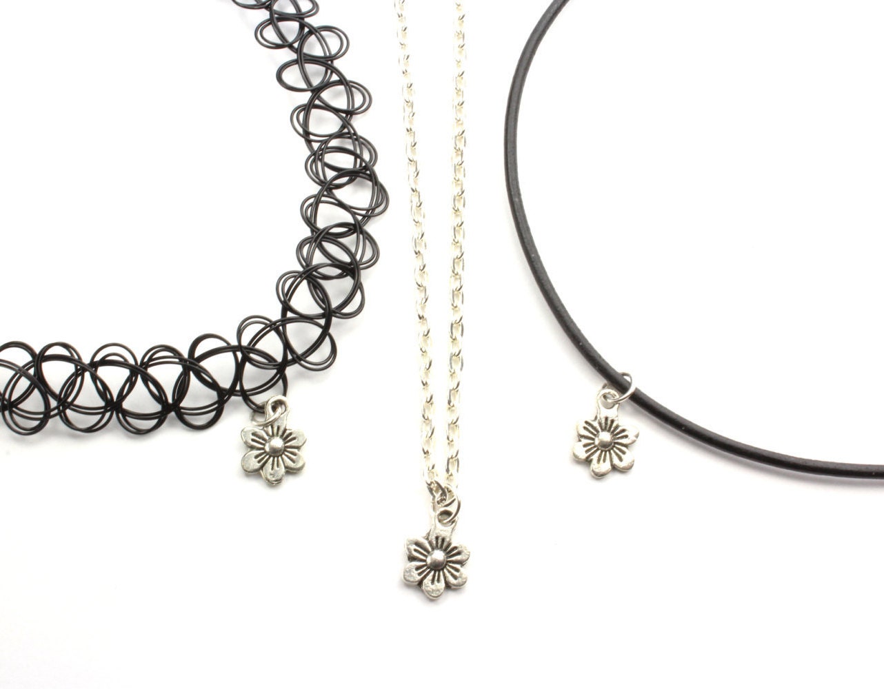 Tattoo Flower Choker | flower choker necklace 90s tattoo choker black leather Tattoo Flower Choker | flower choker necklace 90s tattoo choker black leather