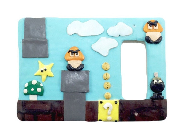 Original Nintendo Light Switch Plate Cover Gamers by AmanteDeiCani