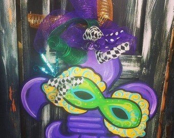 Mardi Gras door hanger