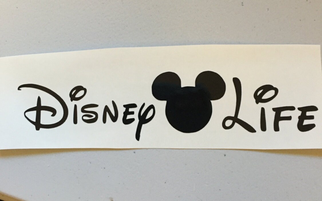 Disney life car window decal