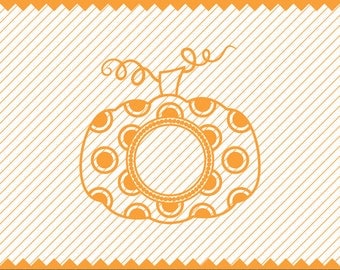 NEW! Pumpkin Svg Polka Dot with rings for Monogram, Pumpkin Monogram svg, Pumpkin Stem SVG, Fall Monogram SVG, Pumpkin Svg, Cricut