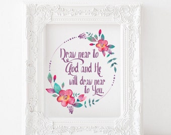 Draw near to god | Etsy