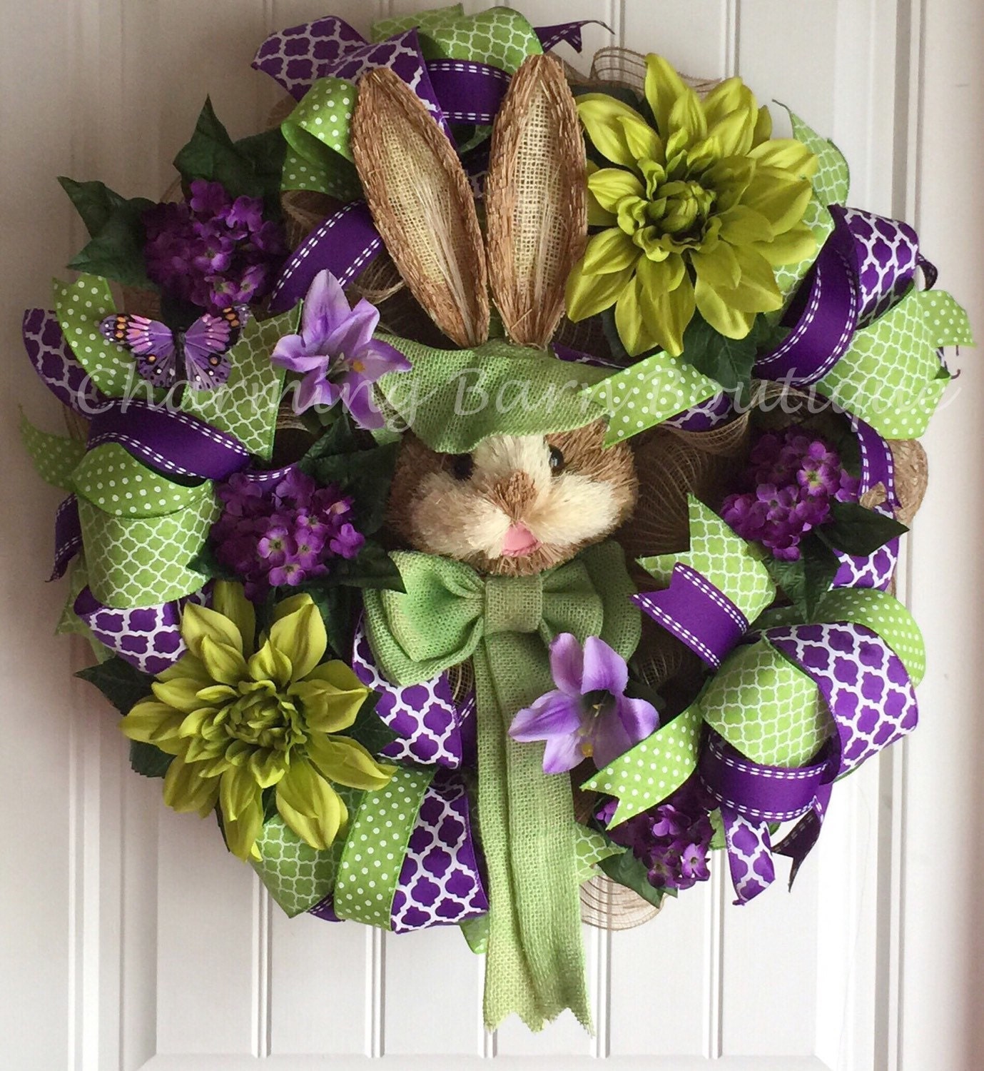 Easter Wreath Floral Easter Wreath Easter Rabbit Wreath