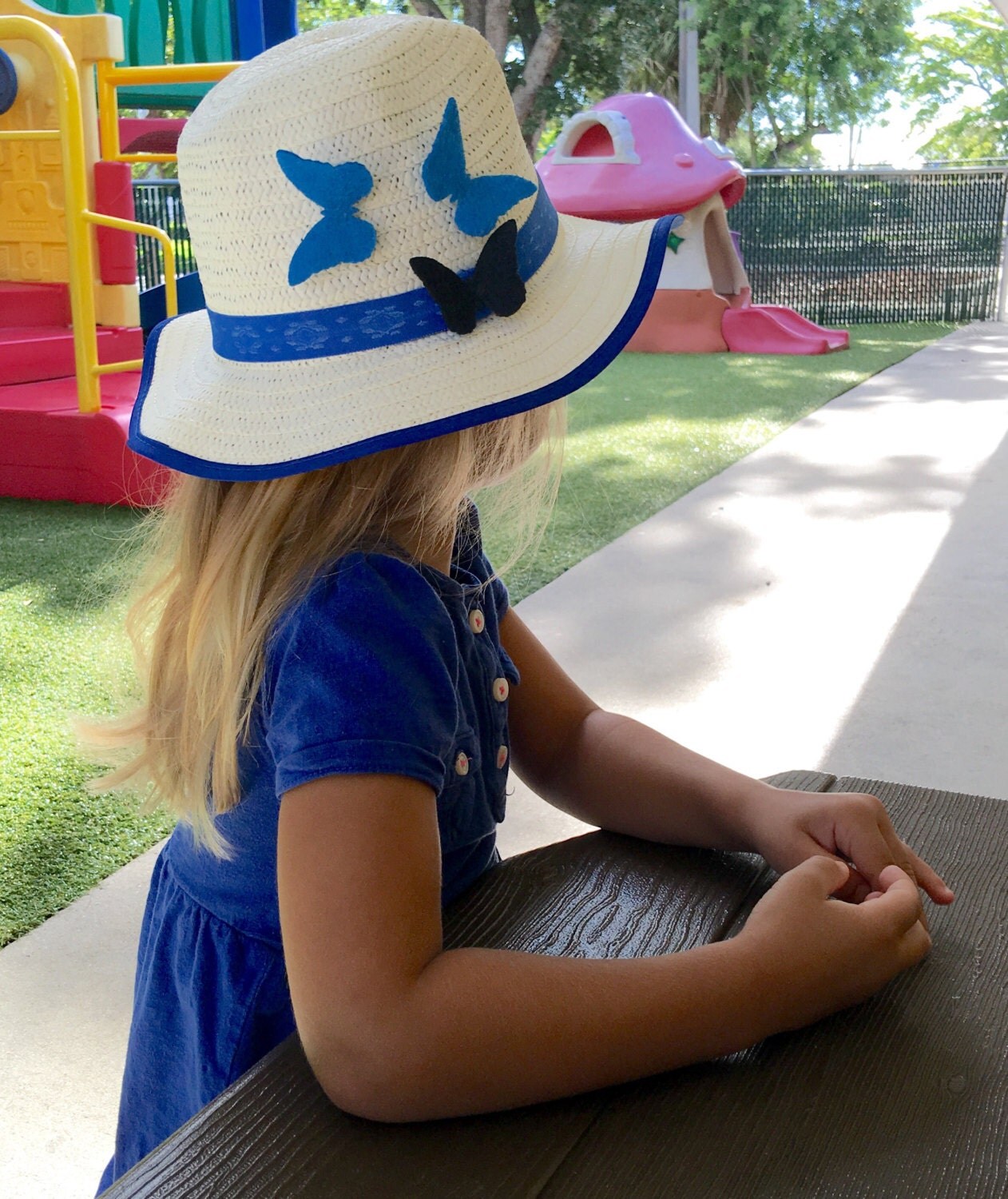 Straw Fedora Hat Girls Straw Hat Kids Beach Hat Toddler Sun