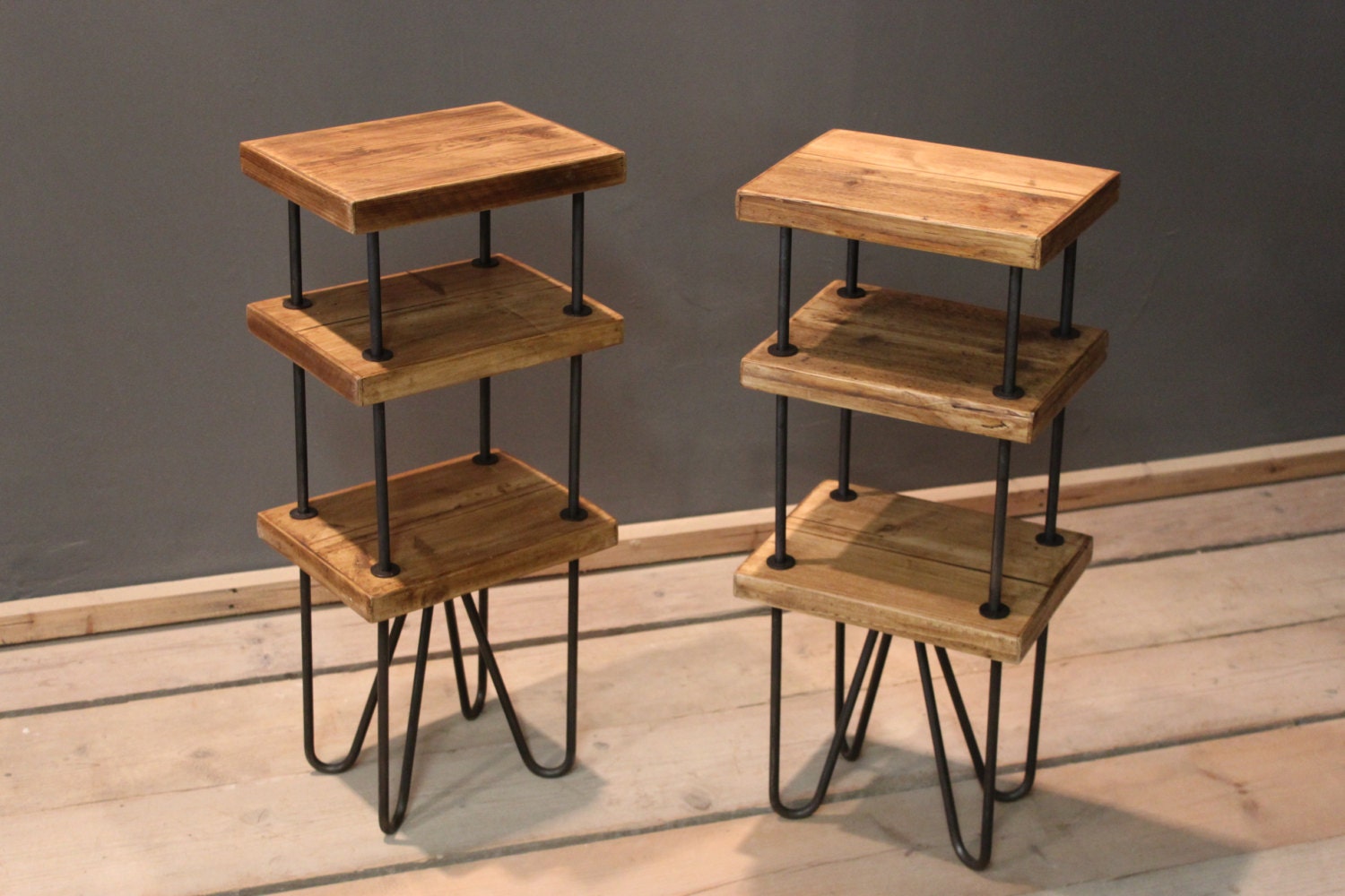Speaker Stands / Side Tables pair Handmade Contemporary