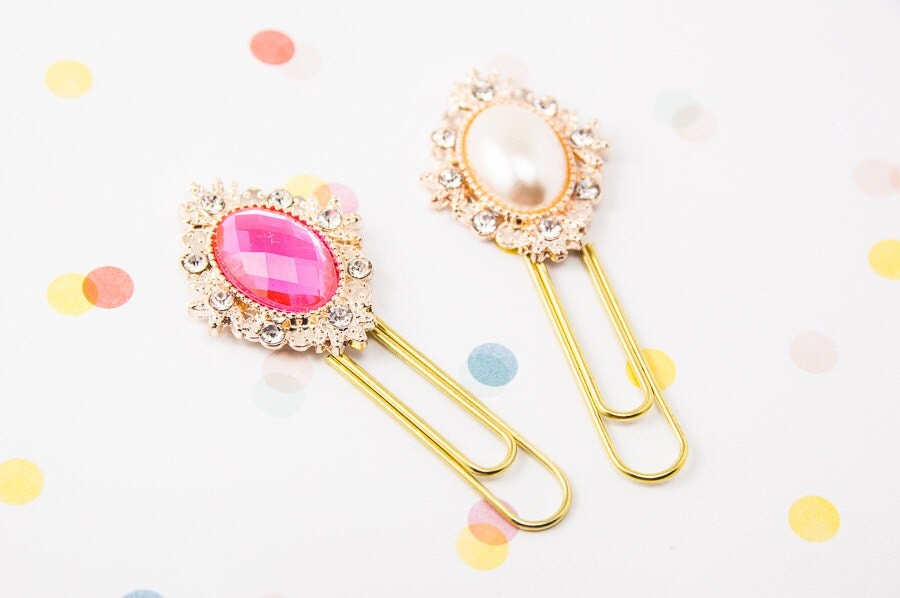 Gem paperclip Rhinestone paperclip diamond paperclip