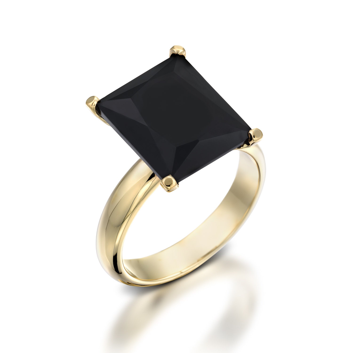 black onyx engagement ring sets