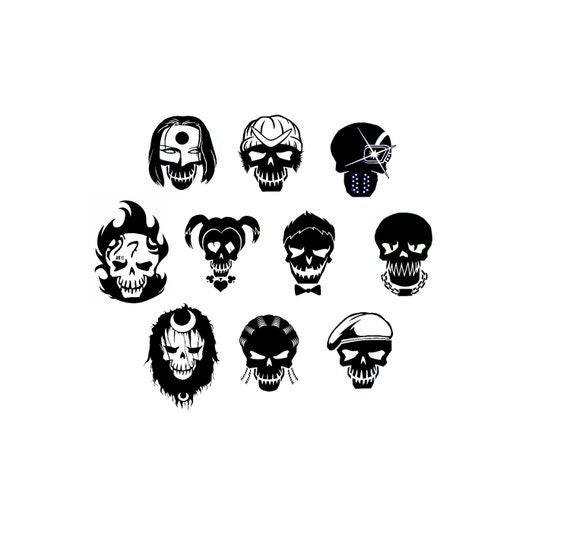 Suicide Squad Movie Promo Poster Skull Design by JediVinylDesign
