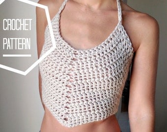 Crochet Crop Top Pattern, Easy Crochet Tank Top Pattern, Boho Crochet Top Pattern, Beginner Crochet Pattern, Crochet Festival Top Pattern