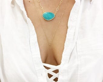 The "Judy" Turquoise Magnesite Necklace