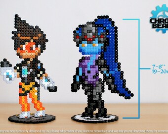 Overwatch - Tracer - Widowmaker - stand figure - ORIGINAL DESIGN - hama beads - perler beads
