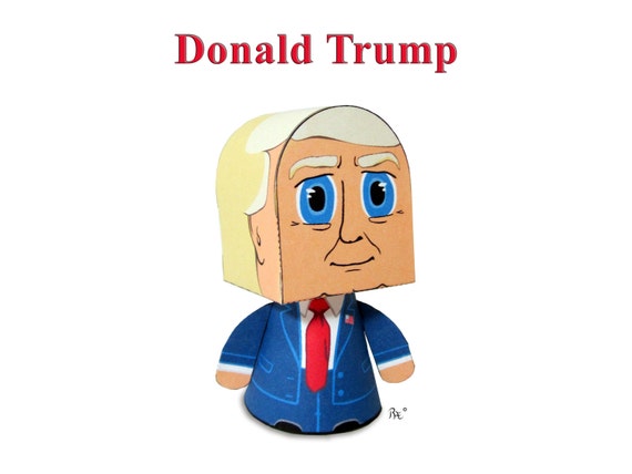 President Donald J Trump Paper Toy Model w/Movable Parts