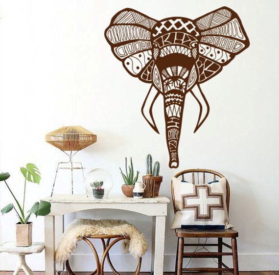 Wall Decal Elephant Mandala Meditation Buddha iAfricani iZeni