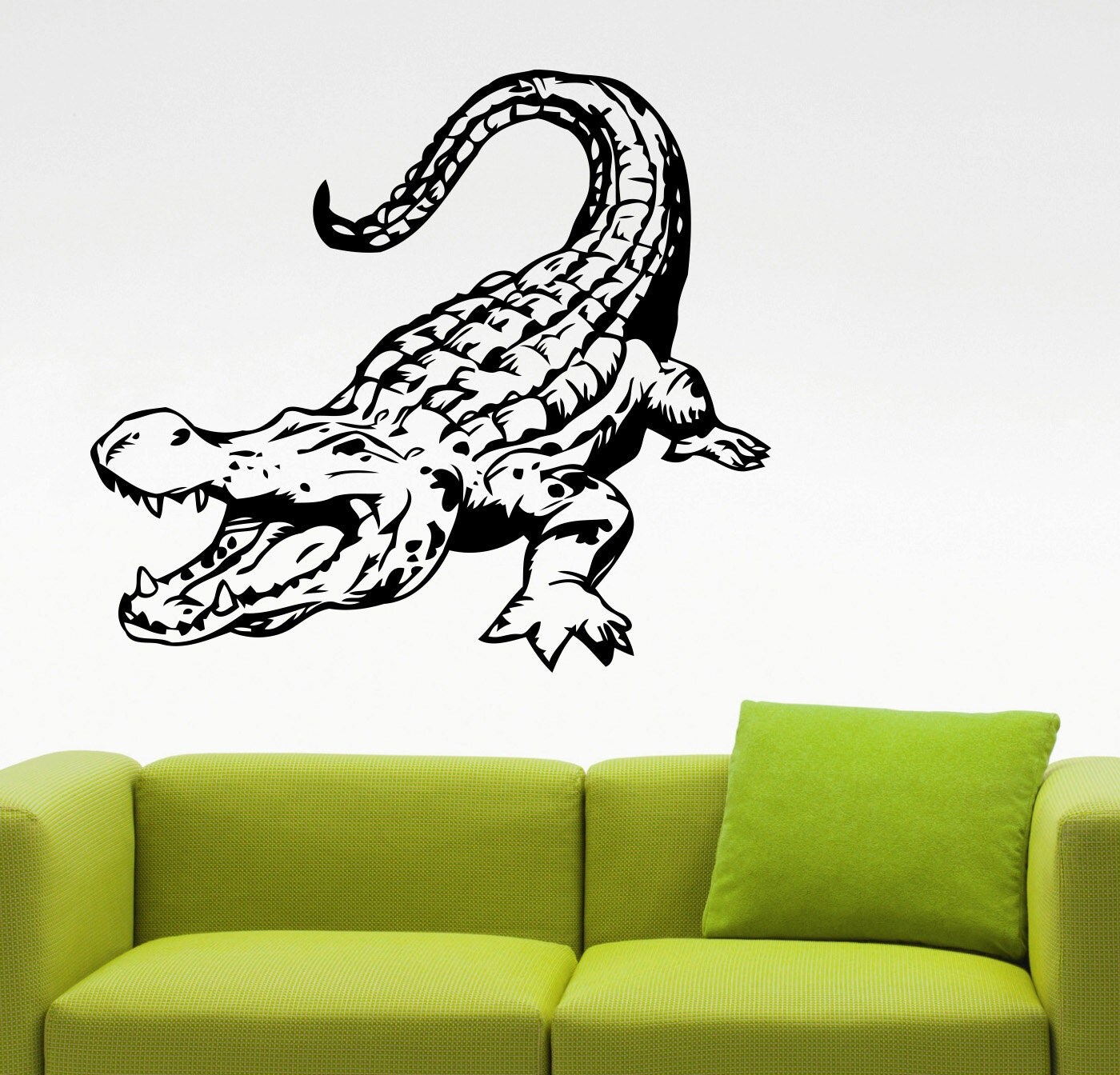 Alligator Wall Decal Crocodile Stickers Home Interior Design