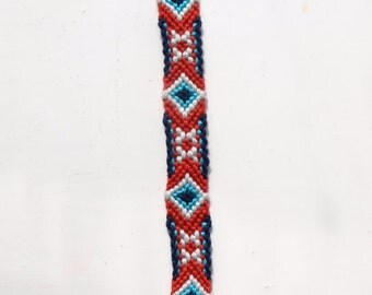 Handmade macrame bracelet geometry summer festival