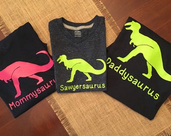 Dinosaur Family Shirts - Dinosaur Birthday Shirt - Daddysaurus shirt - Mommysaurus shirt - Babysaurus shirt - Boys Dinosaur Shirt - Dinosaur