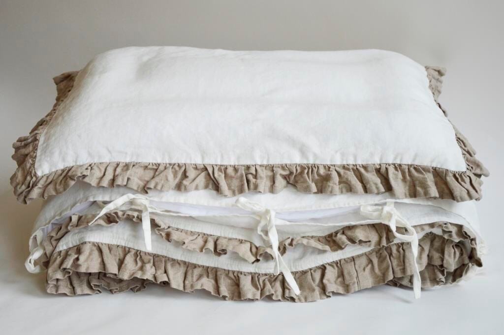 LINEN BEDDING set BABY Washed 100 linen. Baby linen duvet