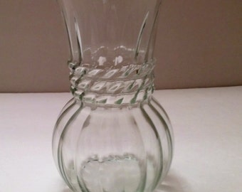 Anchor Hocking Clear 'Swirl' Vase