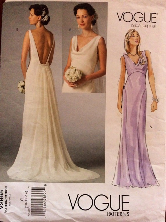 Items similar to Bridal or evening  dress  Vogue 2765 Uncut 