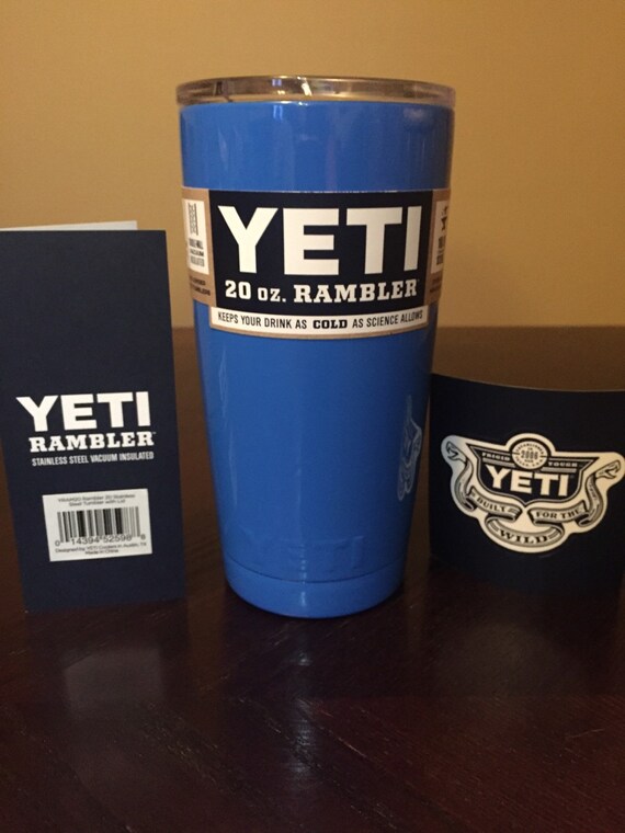 YETI Rambler 20oz Blue Powder Coated by CarolinaGraceAndCo on Etsy