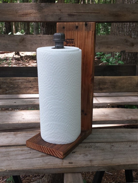 Rustic Paper Towel Holder by JDsNeedlesandNails on Etsy