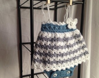 Crochet baby dress pattern, crochet romper pattern, crochet baby clothes pdf, crochet skirt pattern, baby romper crochet pdf