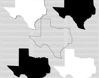 Texas State Map SVG PNG JPG Vector Graphic Clip Art