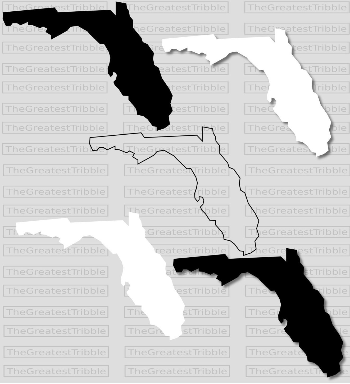 Florida State Map SVG PNG JPG Vector Graphic Clip Art