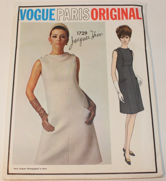 Vogue Paris Original Sewing Pattern 1729 by Jacques Heim