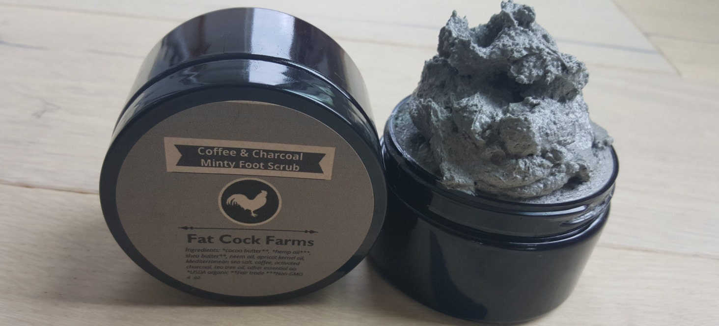 Coffee & Charcoal Minty Foot Scrub veganfriendly