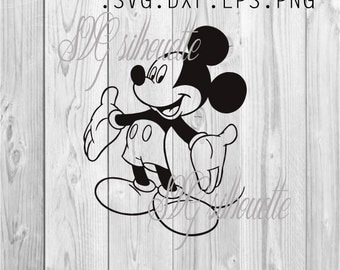 Mickey Mouse SVG Cutting file, Vector Clipart, heat transfer vinyl design, Pattern, png, svg, eps, dxf files for Silhouette, Cricut #5