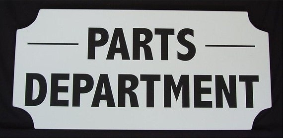 Items similar to Parts Department Sign on Etsy