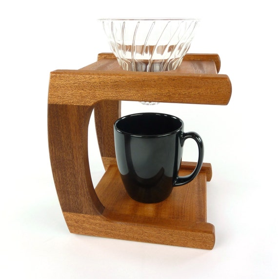 Sapele Wood Pour Over Coffee Stand