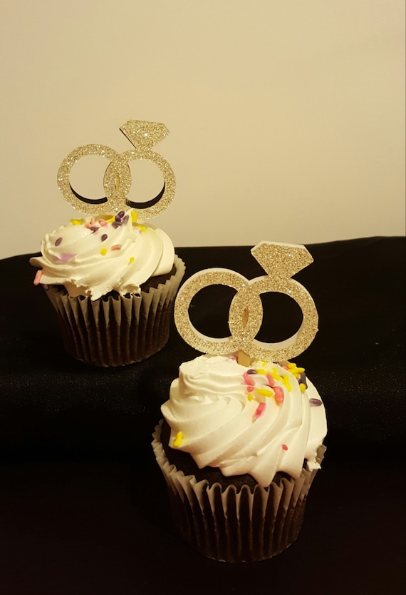 Ring Cupcake Toppers. Diamond Cupcake Toppers. This set of 12